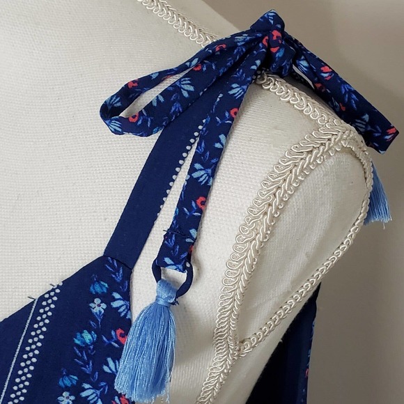 Skies Are Blue Chifon Blouse Women’s Sz 1X Floral Top V-neck Spaghetti Strap - Picture 3 of 12